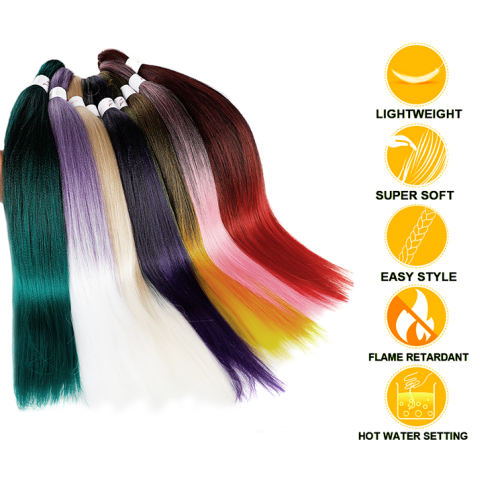 Flame Retardant Braid Hair Easy Braid Hair Colorful Chemical Fiber Braided Hair Extension